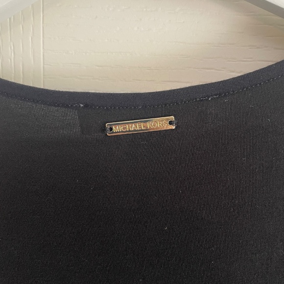 Michael Kors Black Chiffon Tank Top Layered Sleeveless Mixed Media Top - Picture 4 of 4